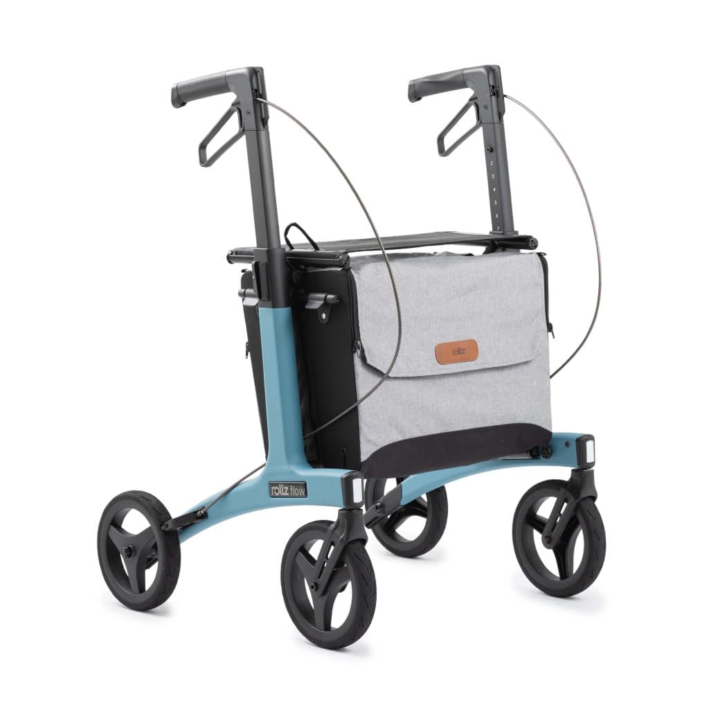 Rollz Flow aluminium rollator in de kleur oceaan blauw